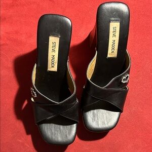 Steve Madden Black Heeled Sandals